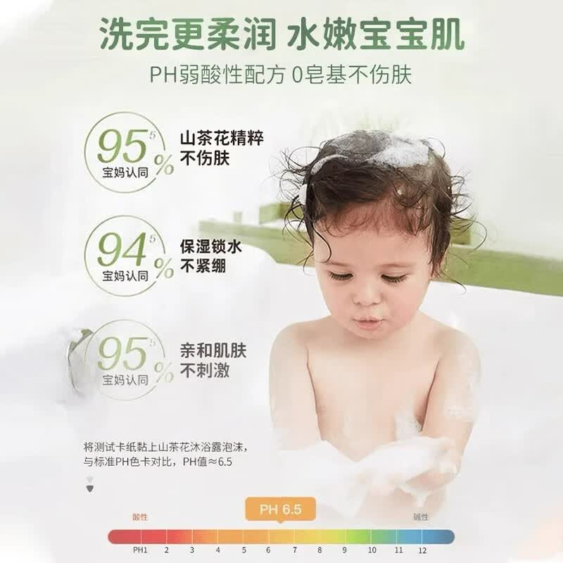 初蔓儿童洗发水沐浴露二合一0-6-12岁专用青少年洗护润肤婴儿男女宝宝 洗发沐浴二合一600ml*1瓶丨超值