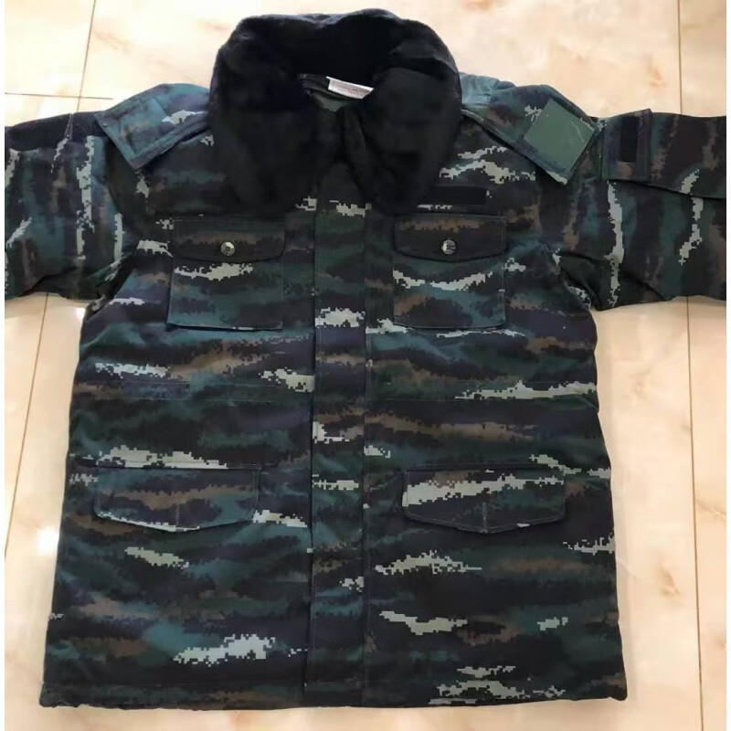 际华特训虎斑迷彩大衣男冬季防寒保暖加厚棉袄军迷彩大衣 虎斑大衣