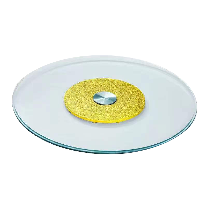 景彩餐桌轉(zhuǎn)盤鋼化玻璃轉(zhuǎn)盤桌面圓桌飯桌圓臺(tái)面酒店圓桌轉(zhuǎn)臺(tái)JZP6-88cm