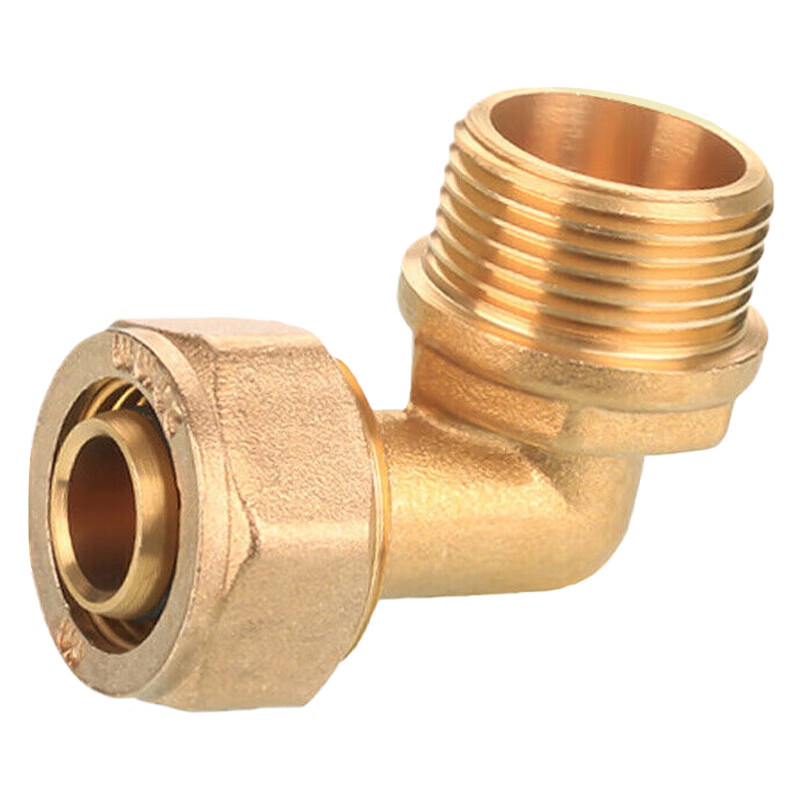 京梯 铝塑管铜接头 太阳能水管铜接头水暖配件 1216-4分外丝弯头 单位