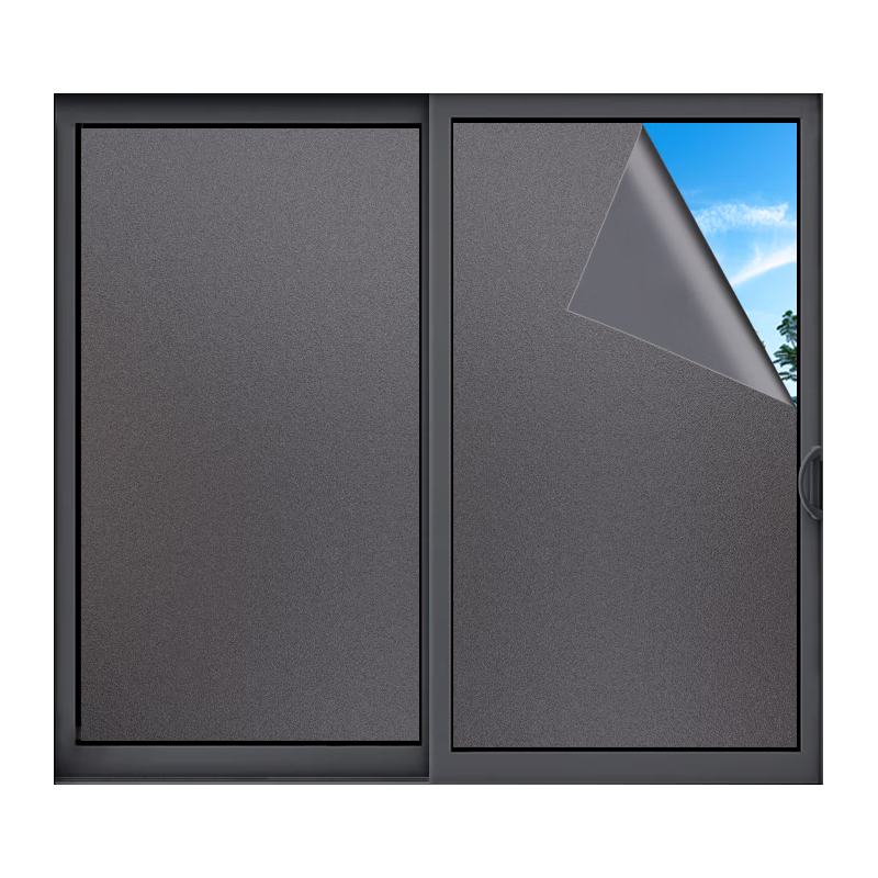 墨斗鱼磨砂玻璃隐私贴膜窗户防窥贴膜卫生间贴纸加密灰磨砂元旦送礼物