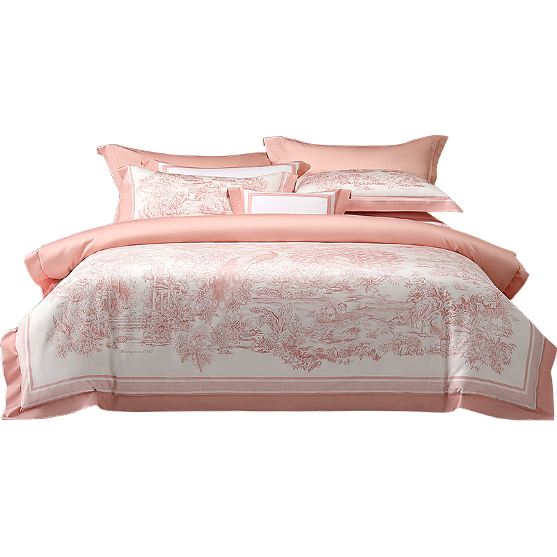 水星家纺四件套100支长绒棉床上纯棉100%高级感轻奢床单单双人套件1.8床