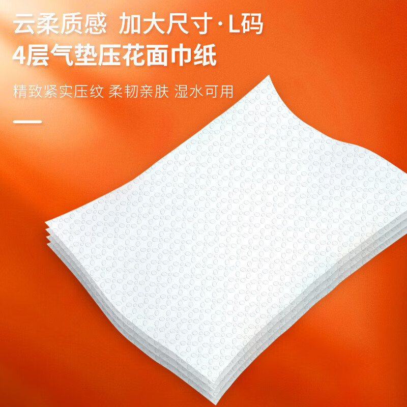 【精选】悬挂式抽纸大包挂纸家用纸巾挂壁卫生餐巾纸挂抽 4层 1280张*1提