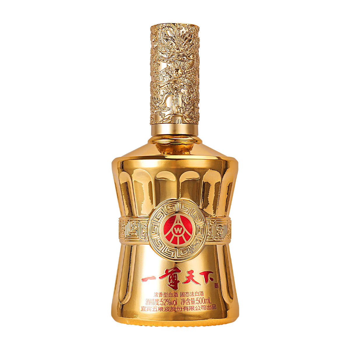 一尊天下金尊 浓香型白酒 52度 500ML*2瓶 商务宴请 过节送礼 高端赠礼袋 52度 500mL 2瓶 赠礼袋