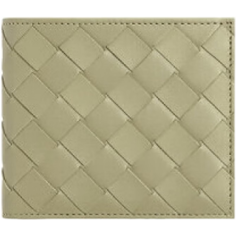 葆蝶家（BOTTEGA VENETA）男士綠色小牛皮零錢(qián)包/雙折錢(qián)包605722VCPQ42919605722VCPQ42919 綠色