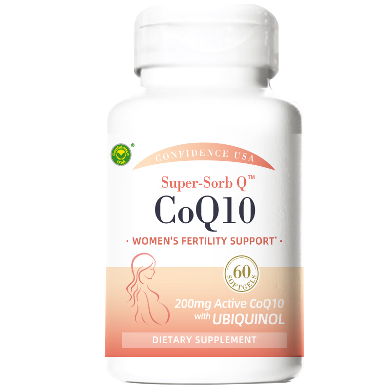 Confidence USA信心康乐辅酶Q10还原型软胶囊200mg 含PQQ备孕改善卵子质量coq10