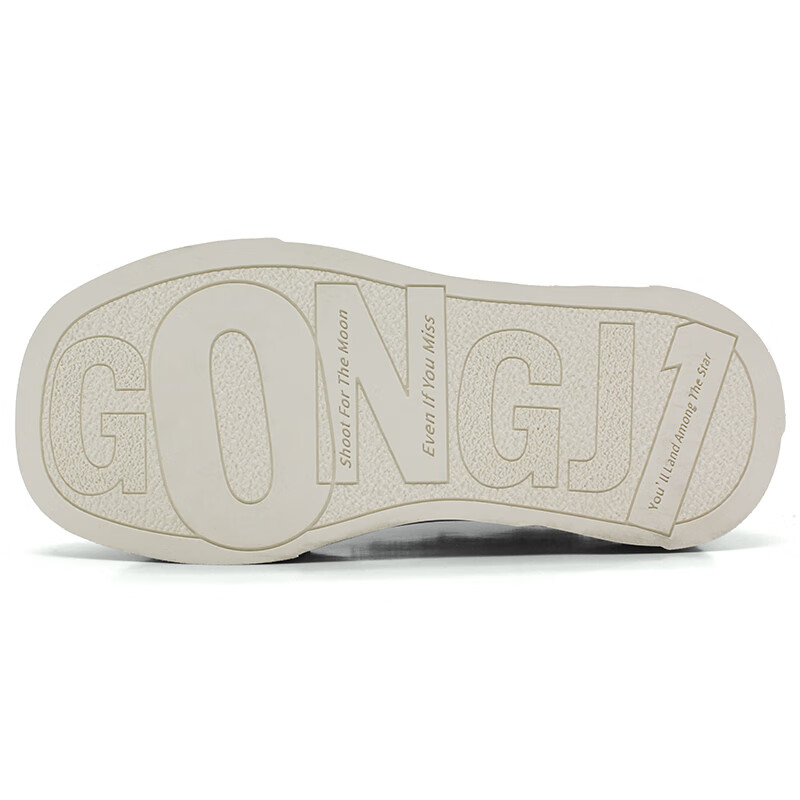 共迹gongji【于文文同款】25秋季新款女鞋方头帆布鞋厚底增高小白鞋休闲板鞋 象牙白 /偏大一码 35 （228mm）