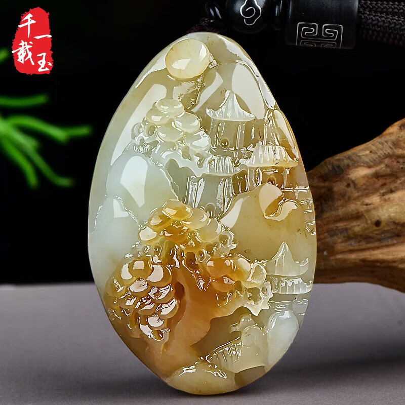 千载一玉和田玉山水手把件 男士大版糖色意境山水玉石玉器 把玩件可做腰挂 品牌包装盒使用感如何?