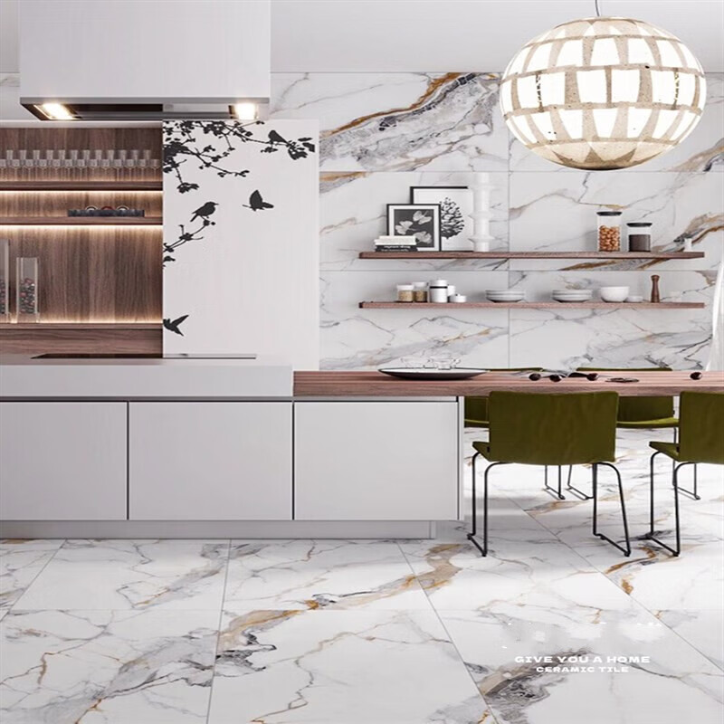 仁聚益卡拉卡塔金色石纹大理石瓷砖客餐厅厨卫地砖酒店背景墙砖750x