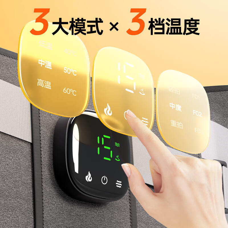 志高（CHIGO）腰部按摩仪器加热护腰带女保暖热敷暖宫大姨妈神器腰肌劳损腰间盘护腰带突出生日礼物实用送父母亲 90%顾客选择【充电顶配加厚礼盒款】艾草振动热敷 高档节日礼品送爸爸妈妈男女友老公老婆