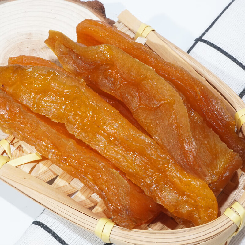 味巴哥红薯干零食农家自制倒蒸香薯条番薯干原味软糯地瓜500g 蒸薯干