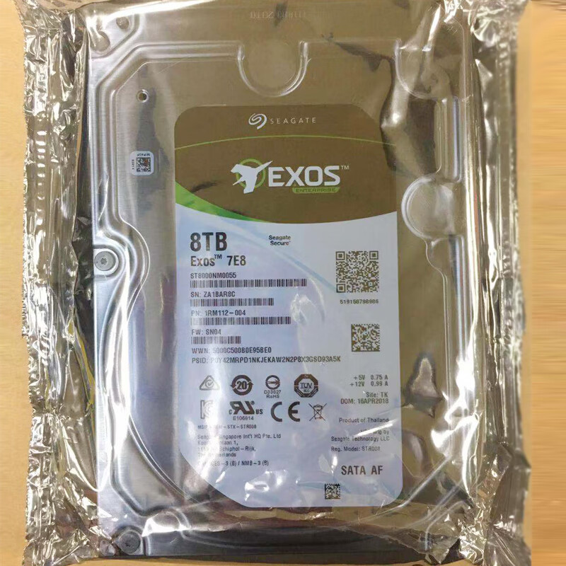 希捷适配ST8000NM0055/VX004监控硬盘8T企业级机械服务器阵列监控安防 1GB 8TB