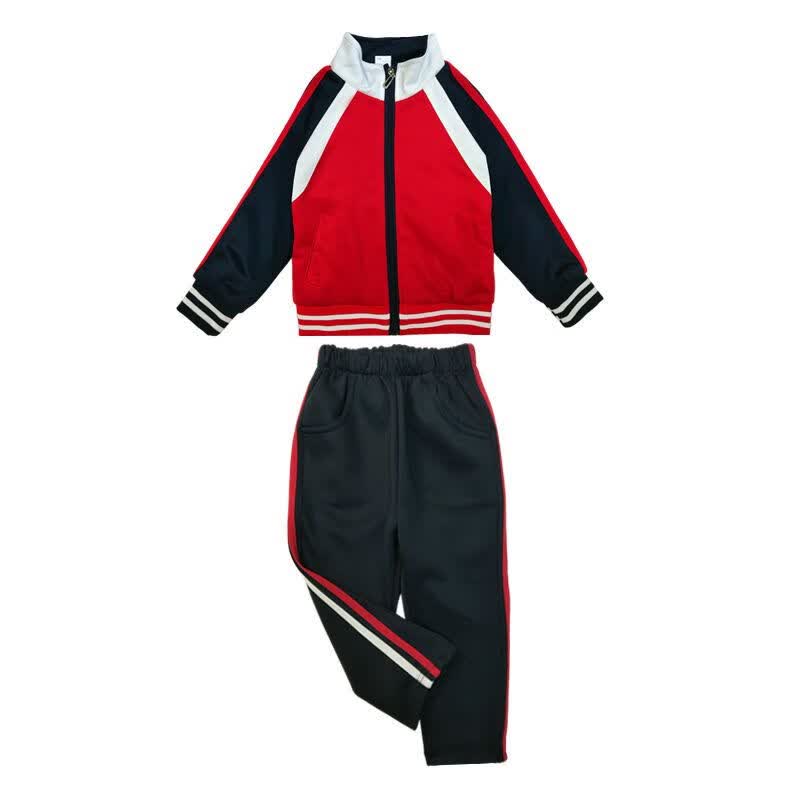 赢兽校服裤子两条杠套装小学生运动服秋装幼儿园园服春秋冬款儿童