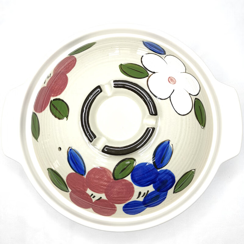 山头林村德国进口品质烧日本土锅手绘砂锅浅锅干烧砂锅耐高温日式手彩