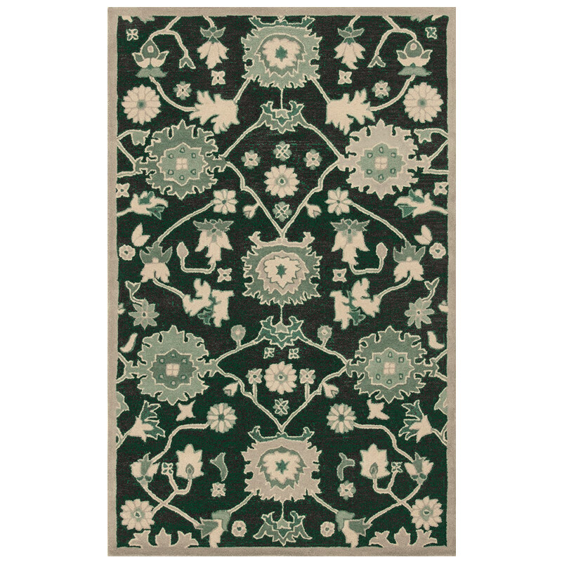 莎庭（SARTILL）家庭复古法式爱莲地毯/轻奢客厅沙发毯织绣手工毯客厅地毯 爱莲方形地毯 1200MM*1600MM
