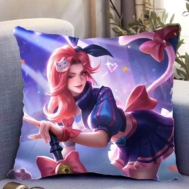梦泡王者荣耀阿轲周边双面抱枕照片带枕芯靠枕靠垫枕头套生日礼物定制