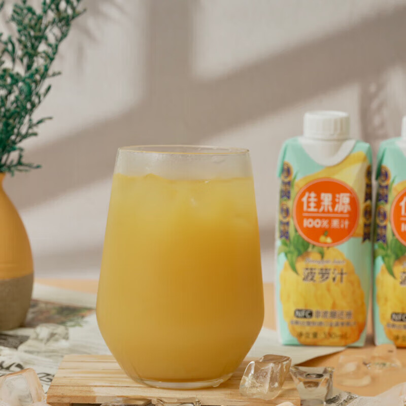 佳果源NFC哥斯达黎加菠萝汁果汁 NFC菠萝汁330ml*6瓶