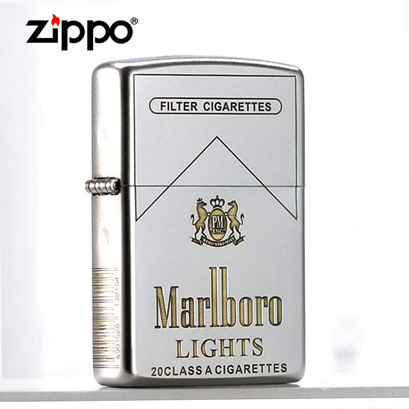 zippo之宝煤油打火机正版黄铜盔甲万宝1路marlboro万机男士礼物送男友