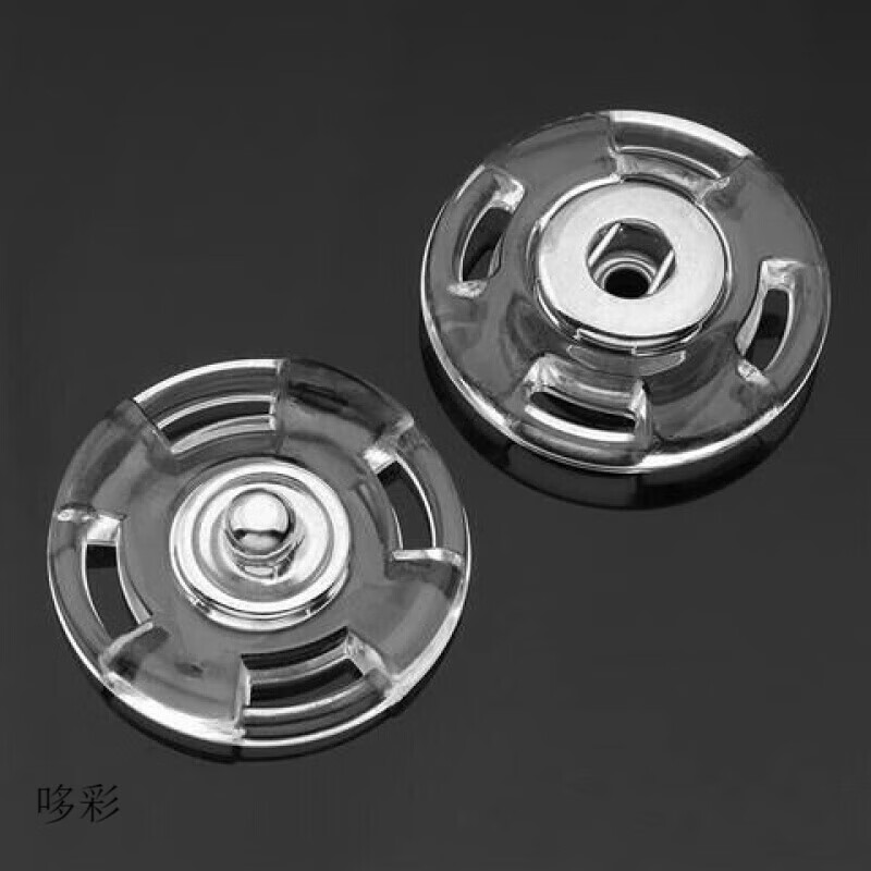 透明暗扣大號子母扣毛呢大衣外套按扣防走光隱形紐扣扣子 2的 透明暗扣字母扣 15mm （6付裝 送針線包）