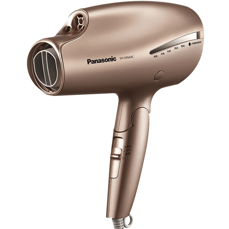 松下（Panasonic）【父亲节礼物】高速电吹风机家用负离子风筒便携款纳诺怡护发大功率速干不伤发送女友生日礼物NA9C 玫瑰金【负离子护发+扩散风嘴】WNA9CN