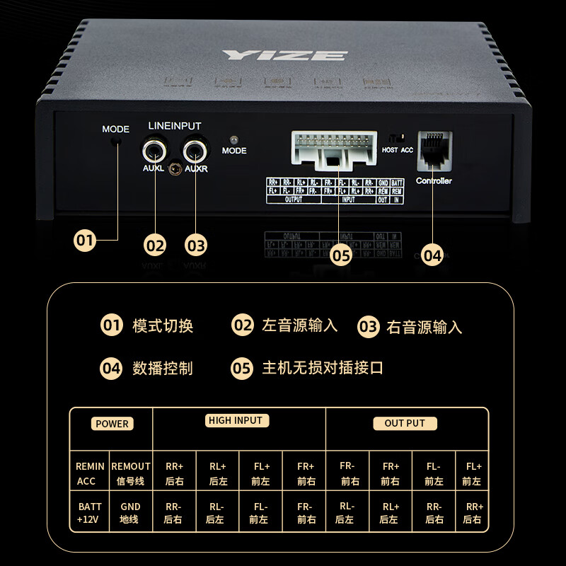 壹泽（YIZE）汽车音响改装全车音响套装升级车载高音喇叭新能源汽车通用包安装 四门6喇叭+功放（325+305+yz7） 免费包安装