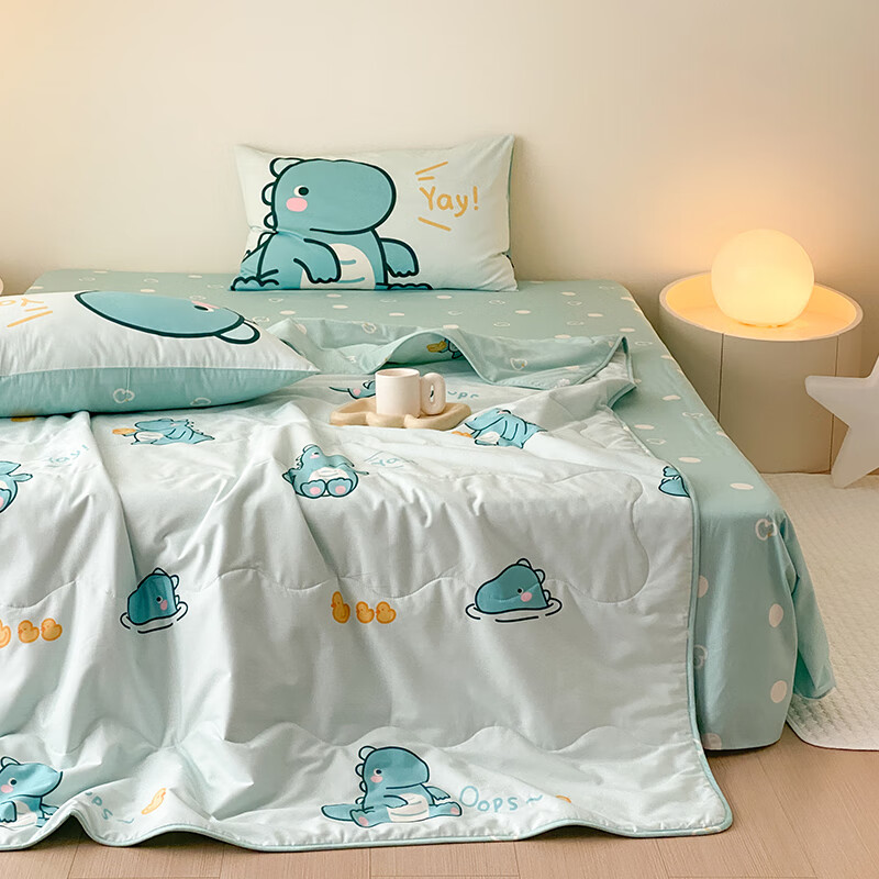 多喜爱家纺新品全棉可水洗机洗空调被夏凉被 卡通全棉空调被 【亲肤柔软 舒爽透气 】是龙龙吖 150*120cm