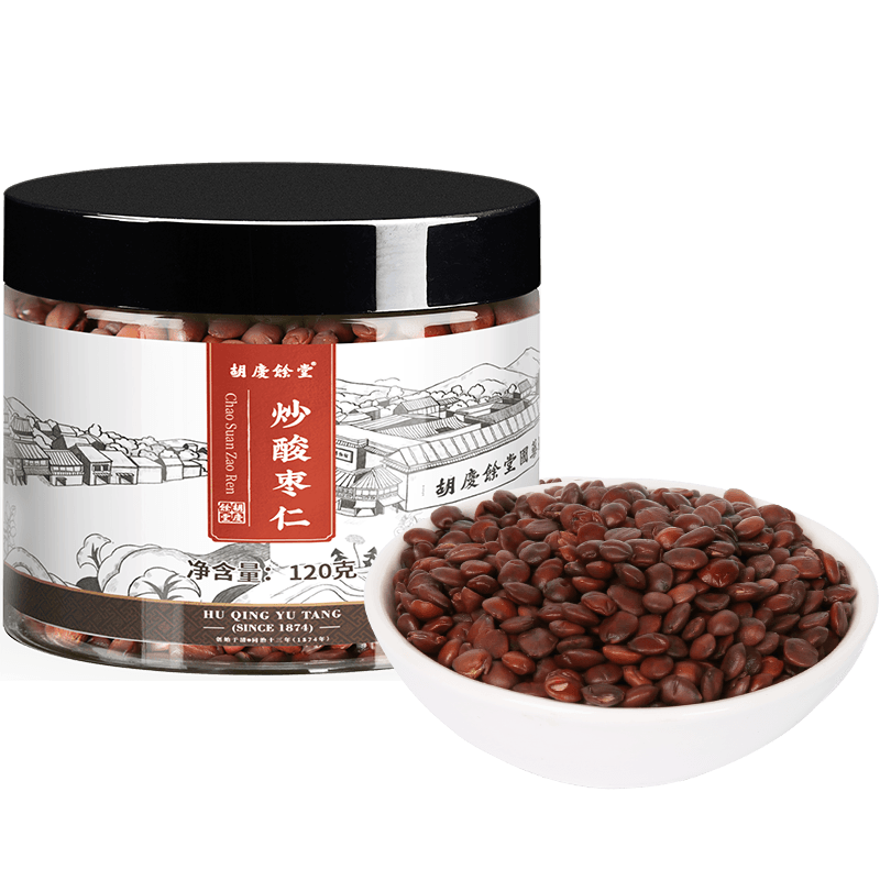 胡慶余堂酸棗仁120g 養心補肝 寧心安神 斂汗生津 山東道地精選藥典精制中藥飲片中藥材 酸棗仁120g茯苓220g人參片100g