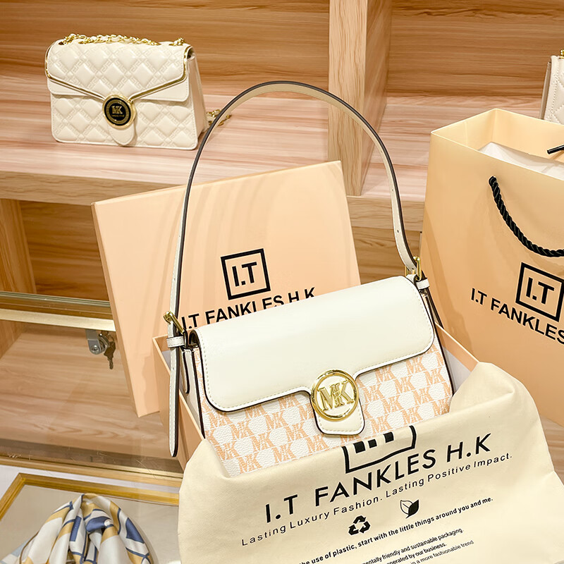 lvboying香港女包腋下包女高级感小方包真皮单肩斜挎小包包2024新款