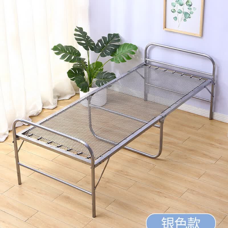 京柳折叠床单人钢丝床 老式铁床折叠床单人床钢丝床双丝弹簧铁床家用
