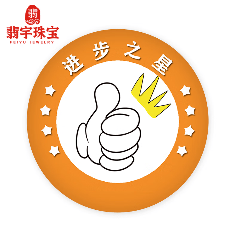 勋章小奖章幼儿园儿童徽章阅读之星徽章胸针徽章定做 黄色(进步之星)