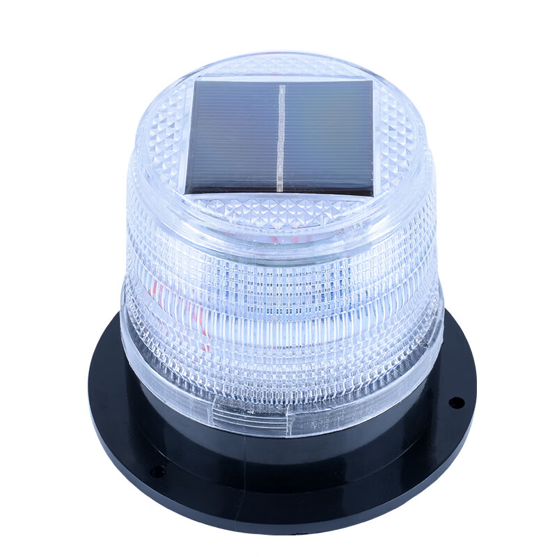 警示灯船用信号灯交通施工爆闪灯夜间频闪光围挡障 太阳能充电款 白色