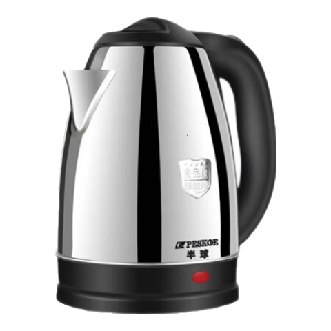 半球（PESKOE）电热水壶烧水壶不锈钢自动断电水壶不锈钢电壶 不锈钢电热水壶烧水水壶 2L 单层304不锈钢水壶