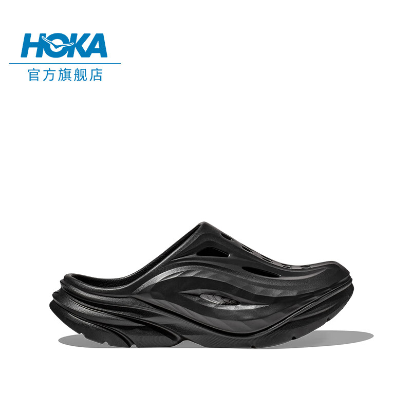 HOKA男女鞋夏奥拉MULE舒缓拖鞋ORA RECOVERY MULE一脚蹬 黑色/黑色 42.5