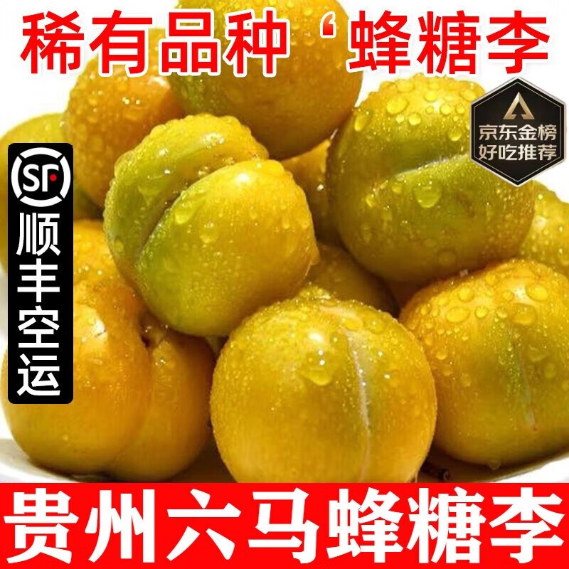 静羽正宗贵州六马蜂糖李子 顺丰JD-贵州发货 脆甜脱骨李子水果 净重5斤【80%人选择-超划算】 大果【果径约35-40mm】
