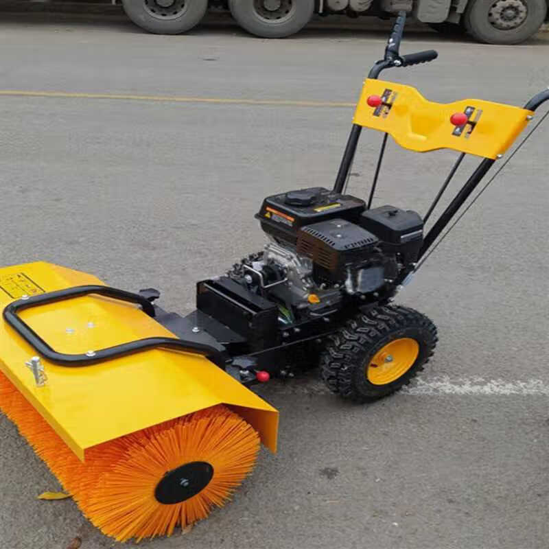 户外小型手推式扫雪机多功能电动路面道路全齿轮滚刷除雪车厂家