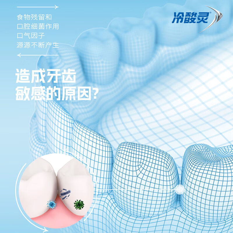 冷酸灵抗敏感益齿牙膏清爽薄荷香采用中草药清火配方清新口气清洁牙齿 清火抗敏140g+抑菌斑护敏120g