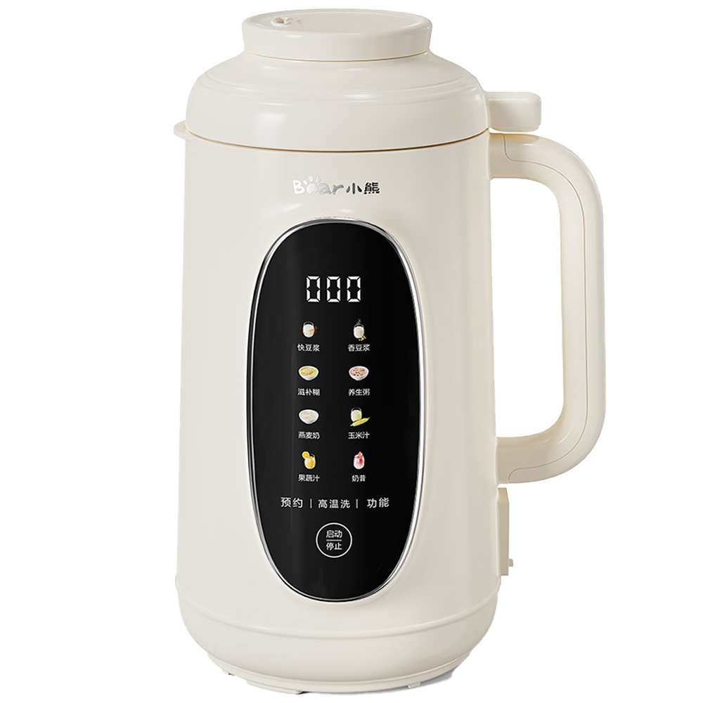 小熊(Bear)豆浆机 家用小型破壁机 1.35L家庭大容量1-6人 免过滤防溢熬煮榨汁机触控屏DJJ-M10J6【国家补贴】实付204.37元