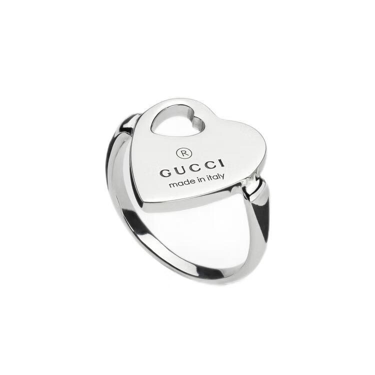 古驰gucci trademark系列心形戒指 925银 796357 j8400 8106 796357 j