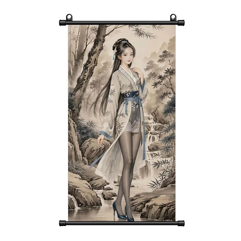 搞笑仕女图 仕女图挂画卷轴可恶搞搞笑仿古真迹装饰兄弟朋友生的 仕女