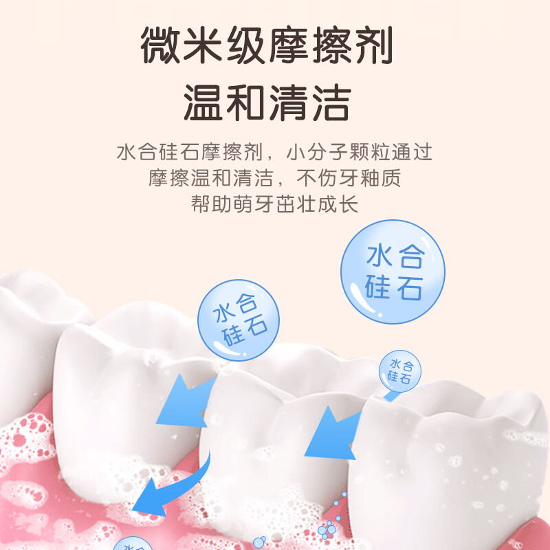 小浣熊 儿童牙膏6-12岁水果味牙膏宝宝换牙期牙刷套装 护齿牙膏70g*4支