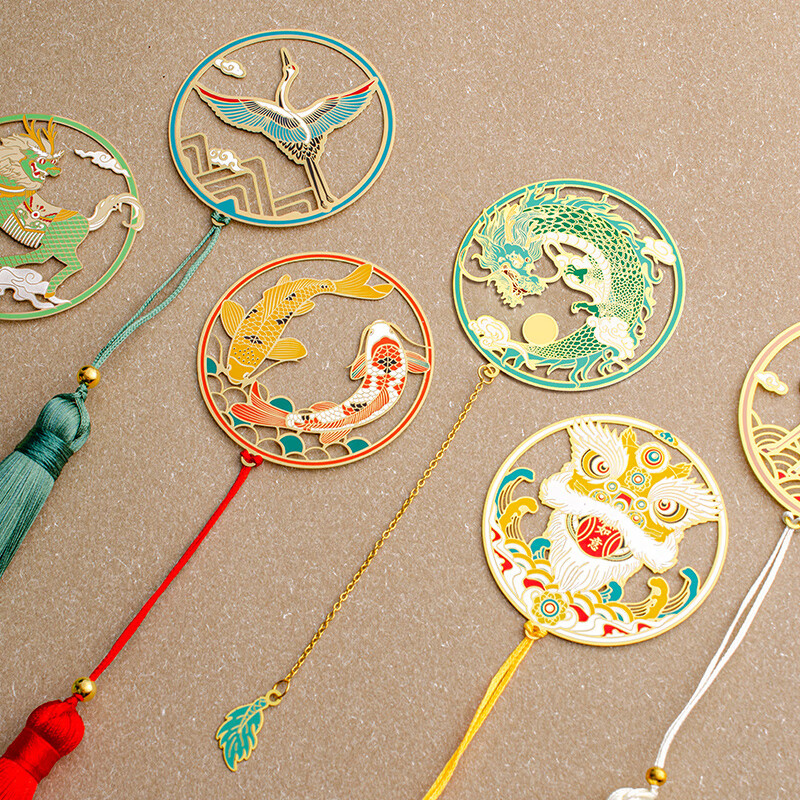 天色 熊猫书签香囊礼盒 中国风文创金属伴手礼礼品旅游纪念品成都博物馆送同学教师节礼物 TS-5914 熊猫