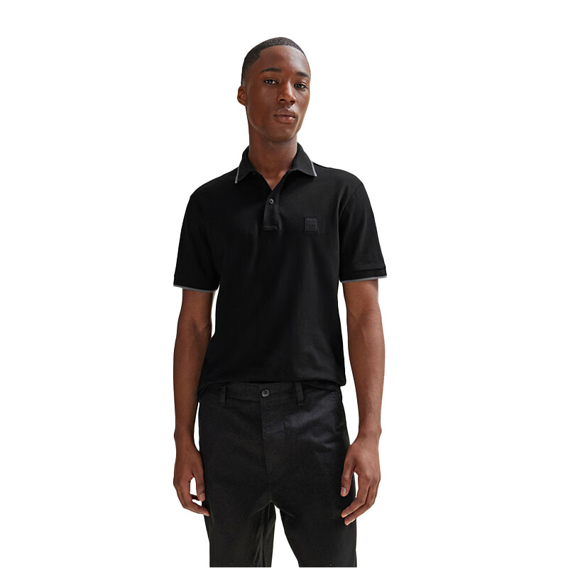 雨果博斯（HUGO BOSS）男士Polo衫短袖 透气舒适 送男友 50507699 001黑色 001黑色 XL 
