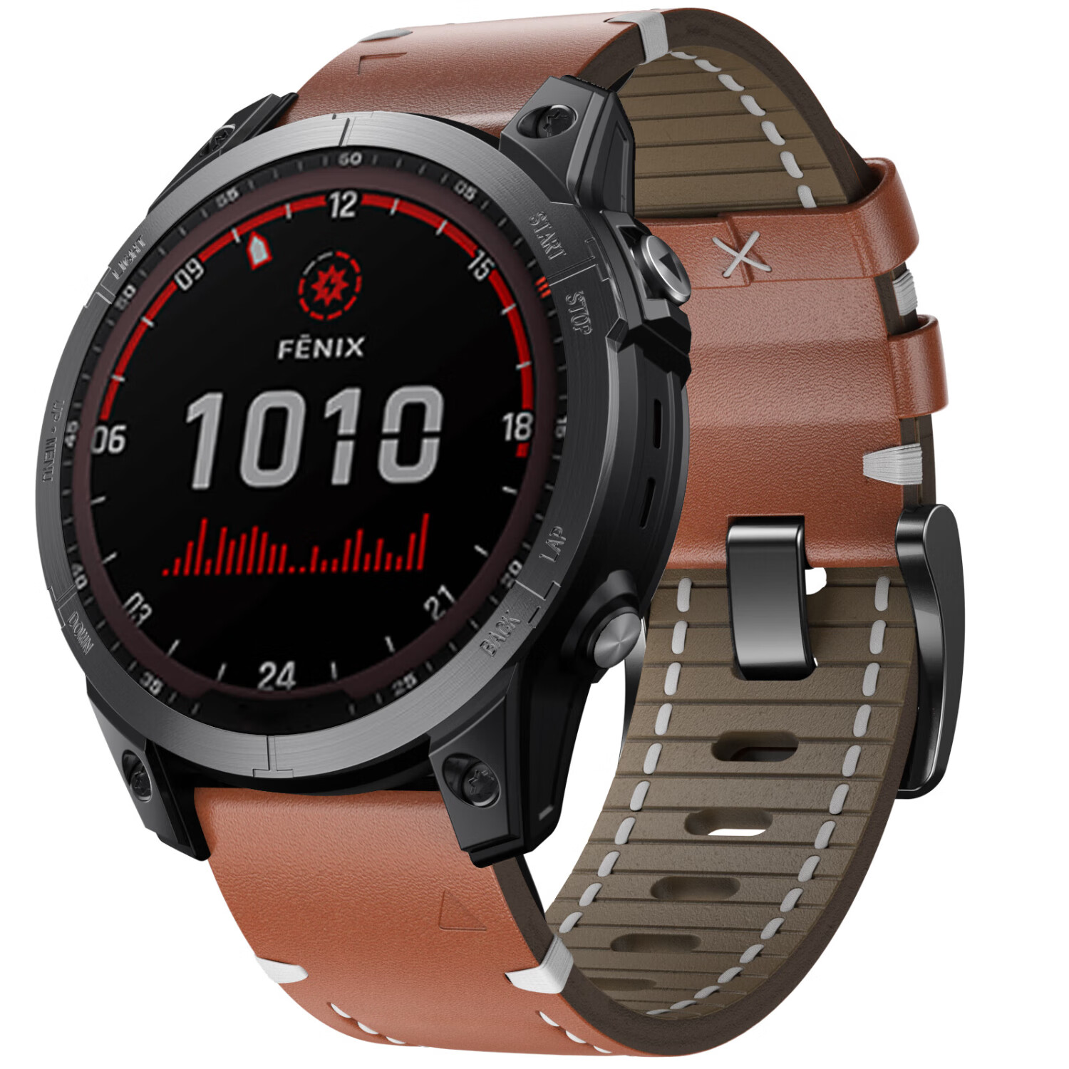 ENDUROBAND适用于佳明fenix7/6xpro/epix2/5X plus飞耐时3HR/本能Instinct手表带经典牛皮手表带 棕色-真皮表带 佳明22mm通用接口