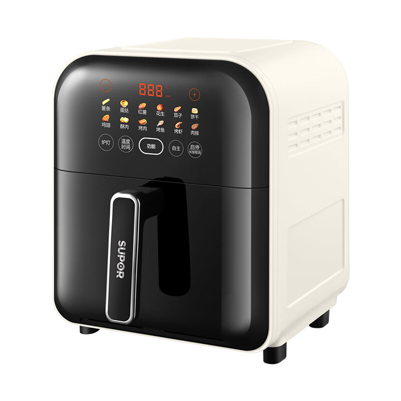 苏泊尔（SUPOR）空气炸锅 免翻面 240°C超高温加热 蒸汽嫩炸家用大容量 可视窗口 不用翻面 炸锅 5L KD50D863
