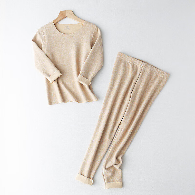 儿童保暖内衣套装女童秋衣秋裤中小童秋冬保暖打底衣家居服 小麦肤 100