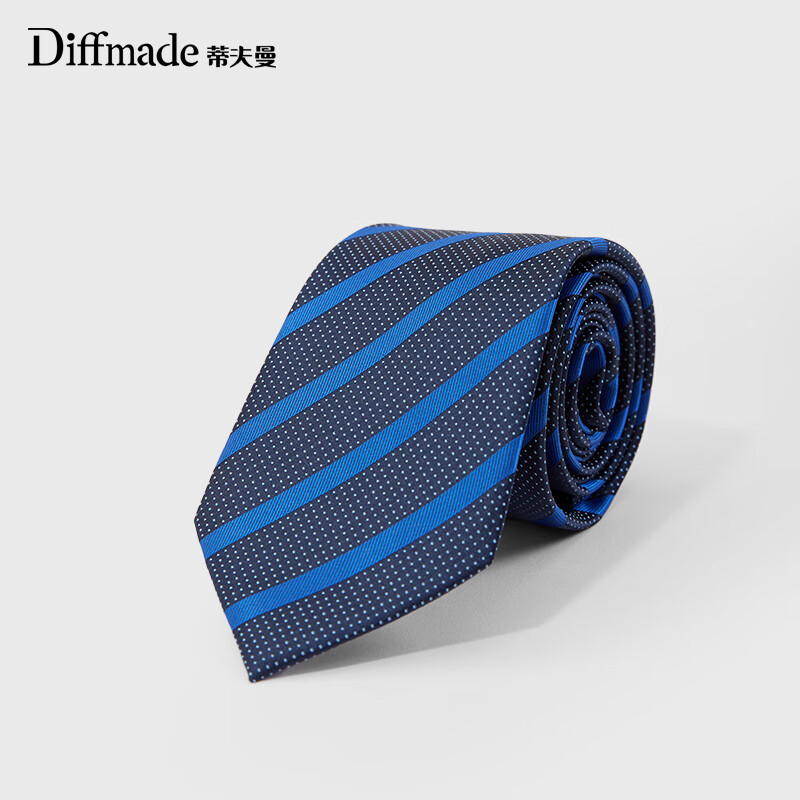 蒂夫曼打领带男高级感新郎伴郎婚礼高端正装西装领带商务男士 蓝色
