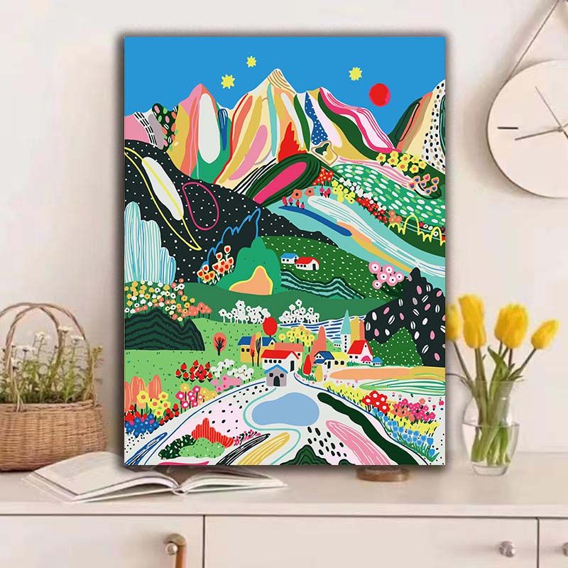 yf-922 彩色世界 30*40cm笔 颜料 内框