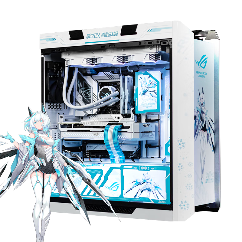 ��˶��ASUS�� ROG��ѩ ROGȫ��Ͱ AMD R7 9800X3D/RTX5060TI/RTX5080/5090 ��ѩ601��������DIY��װ�������� ������ i7-14700KF/RTX506