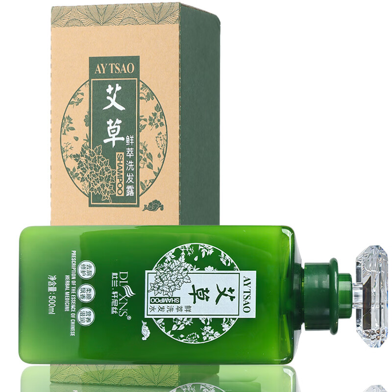 杜兰轩尼丝艾草鲜萃洗发水去屑止痒艾叶天然草本植物去头皮屑控油改善毛躁B 艾草鲜萃洗发水500ml