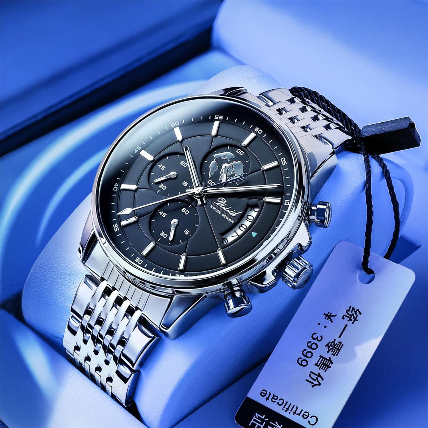 上海(shanghai)瑞士手表男款机械表全自动夜光防水多功能男士学生感